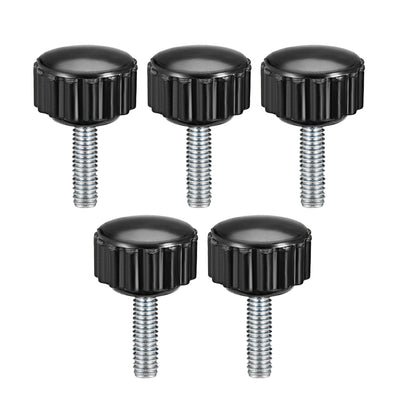 Harfington Uxcell M4 x 35mm Male Thread Knurled Clamping Knobs Grip Thumb Screw on Type  5 Pcs