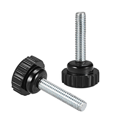 Harfington Uxcell M6 x 35mm Male Thread Knurled Clamping Knobs Grip Thumb Screw on Type  2 Pcs