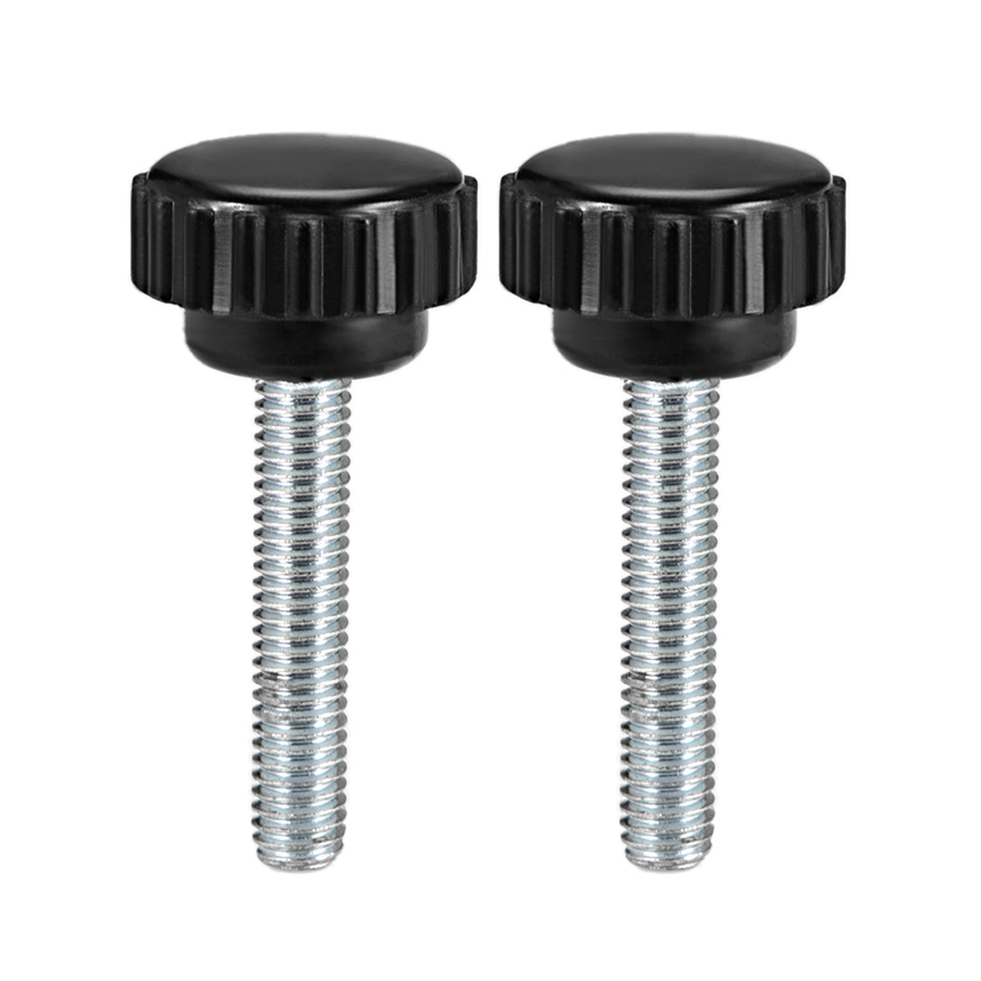 Uxcell Uxcell M6 x 35mm Male Thread Knurled Clamping Knobs Grip Thumb Screw on Type  2 Pcs