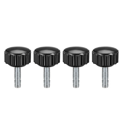 Harfington Uxcell Male Thread Knurled Clamping Knob Grip Thumb Screw on Type Round Head 4 Pack
