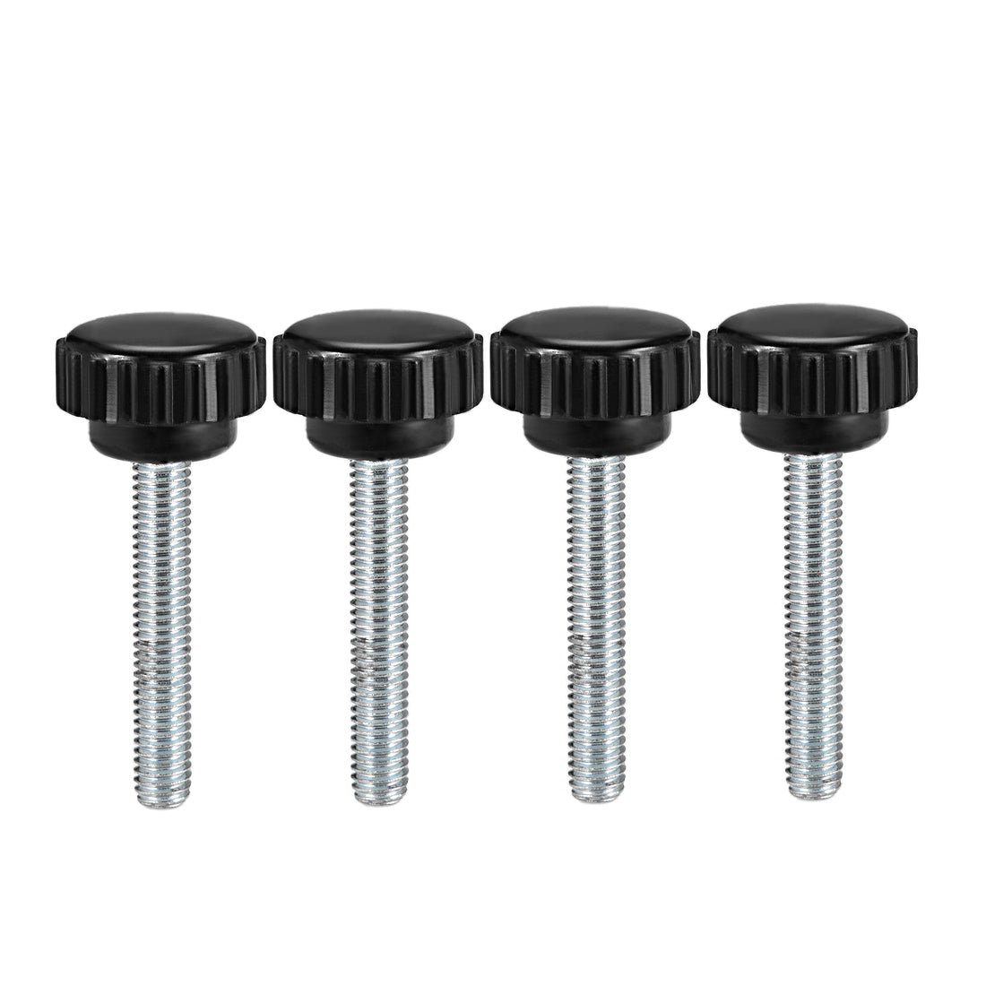 uxcell Uxcell Male Thread Knurled Clamping Knob Grip Thumb Screw on Type Round Head 4 Pack