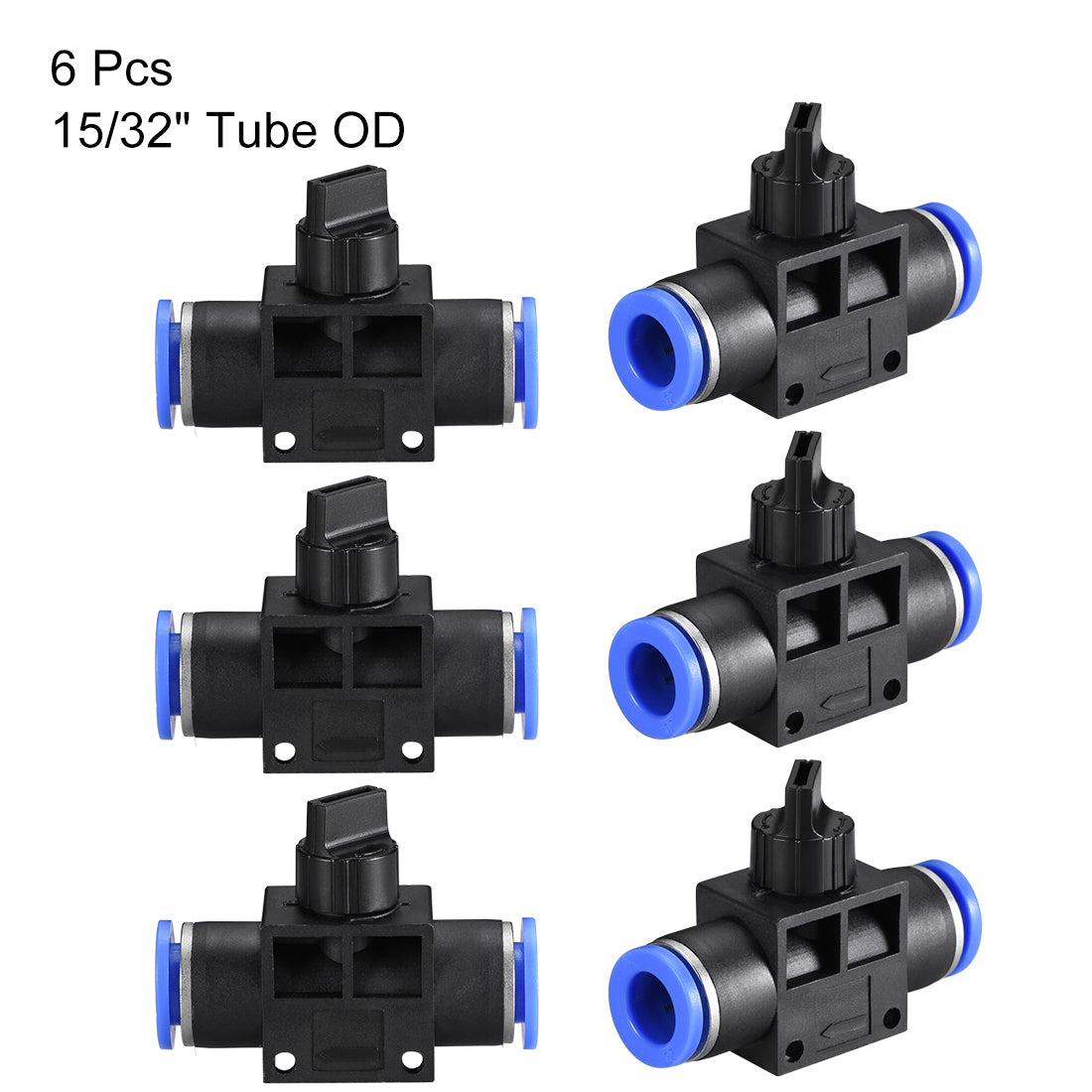 uxcell Uxcell 12mm OD Pneumatic Air Flow Control Speed Valve Union Straight 6pcs