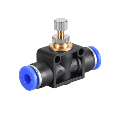 Harfington Uxcell 4mm OD Pneumatic Air Flow Control Valve,Flow In-Line Speed Controller Valve