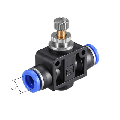 Harfington Uxcell 8mm Tube OD Pneumatic Air Flow Control Valve,Flow In-Line Speed Controller Valve