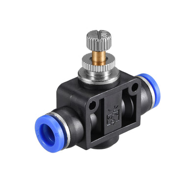 Harfington Uxcell 8mm Tube OD Pneumatic Air Flow Control Valve,Flow In-Line Speed Controller Valve