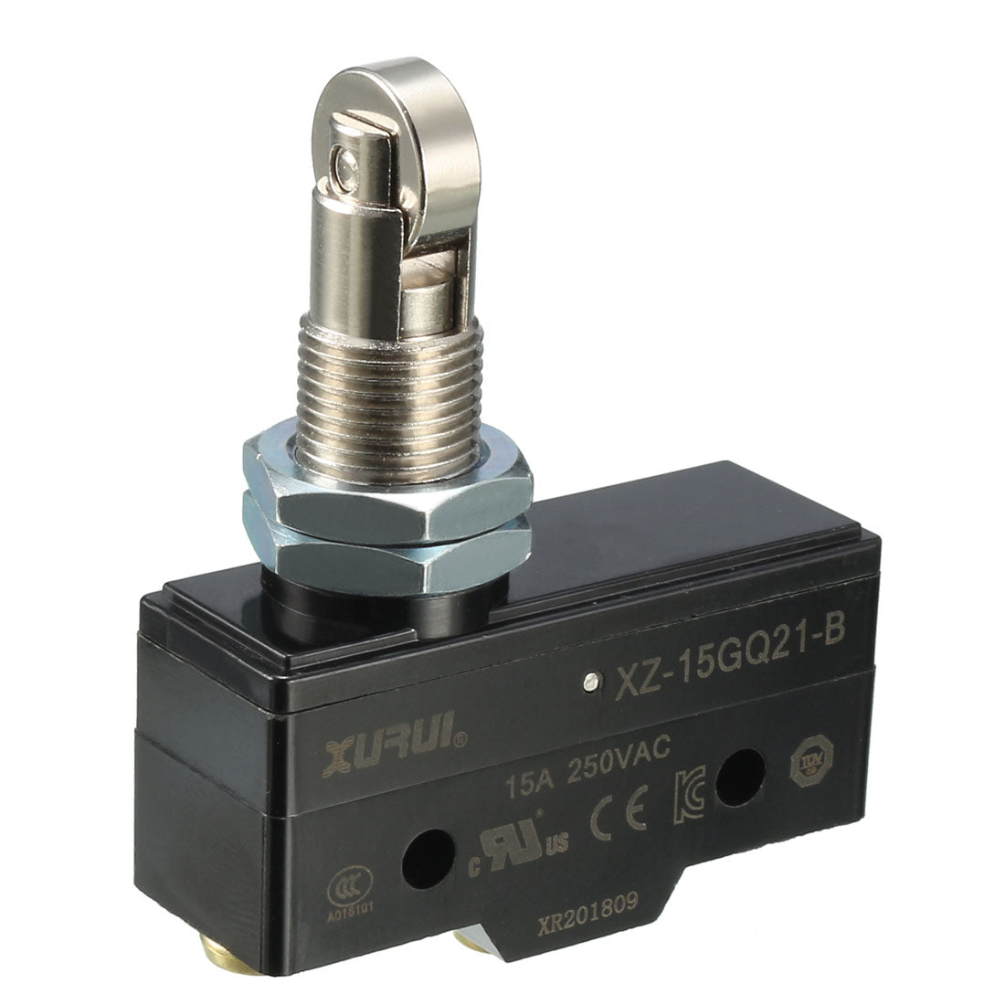 uxcell Uxcell XZ-15GQ21-B Panel Mount Roller Plunger Type Micro Limit Switch