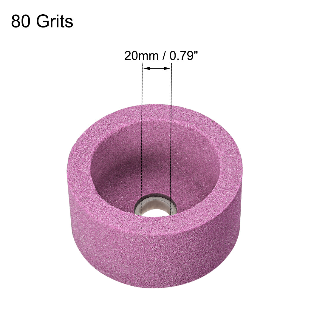 uxcell Uxcell 4-Inch Cup Grinding Wheel 80 Grits Pink Aluminum Oxide PA Abrasive Wheels