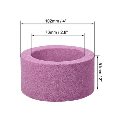 Harfington Uxcell 4-Inch Cup Grinding Wheel 80 Grits Pink Aluminum Oxide PA Abrasive Wheels