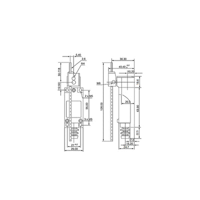 Harfington Uxcell TZ-8107 Limit Switch Adjustable Rod Lever Arm 1NC+1NO for CNC Mill Laser Plasma IP65