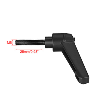 Harfington Uxcell M8 x 65mmThread Push Button Ratchet Level Adjustable Handle Male Threaded Stud