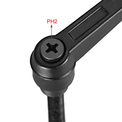 Harfington Uxcell M8 x 65mmThread Push Button Ratchet Level Adjustable Handle Male Threaded Stud