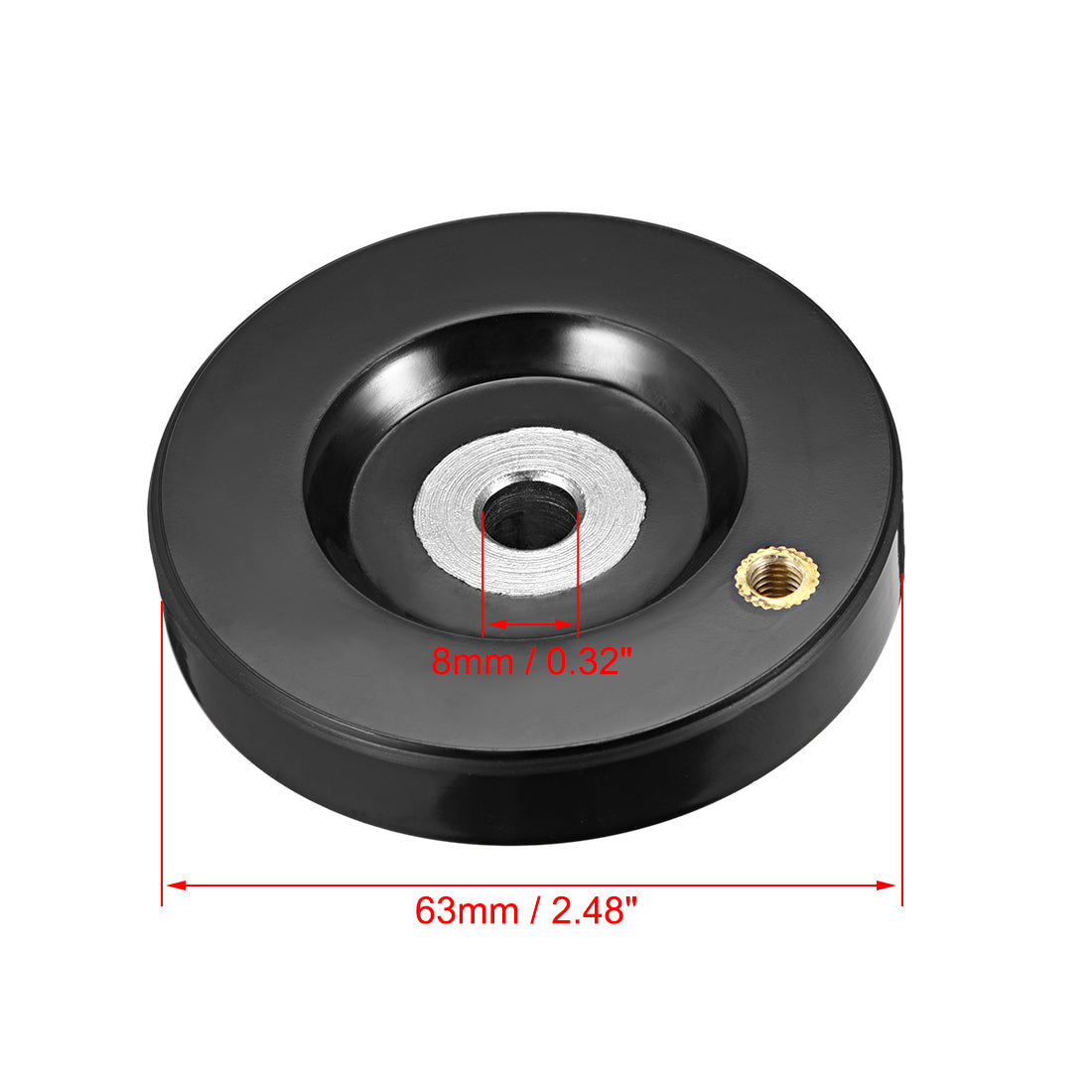 uxcell Uxcell Hand Wheel 63mm Diameter 8mm Hole Diameter for Milling Machine