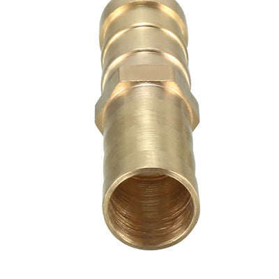 Harfington Uxcell 10mm Brass Barb Hose Fitting Straight Connector Coupler