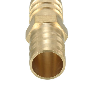 Harfington Uxcell 14mm Brass Barb Hose Fitting Straight Connector Coupler