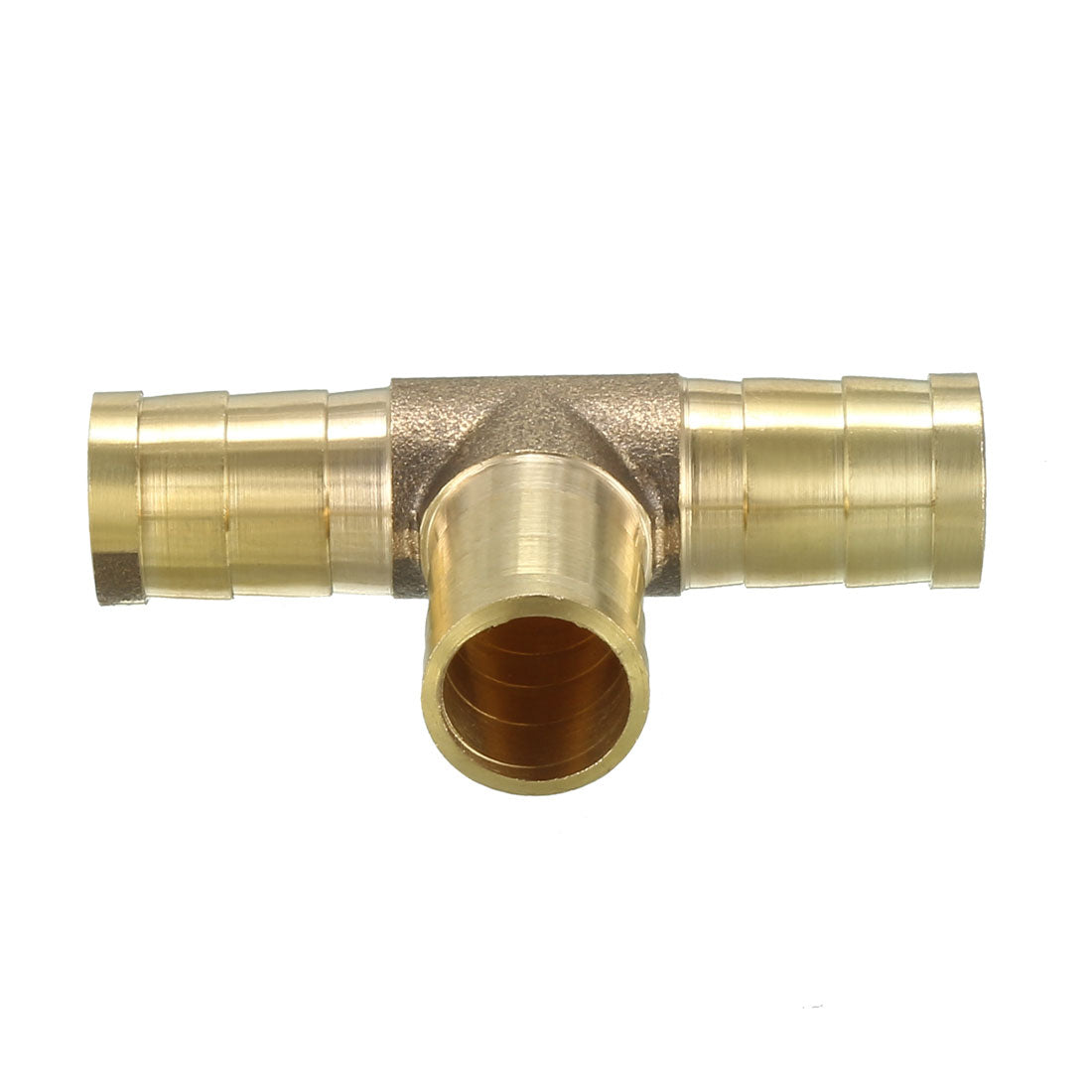 uxcell Uxcell 12mm Brass Tee Barb Hose Fitting T 3 Way Connector Joiner 2pcs