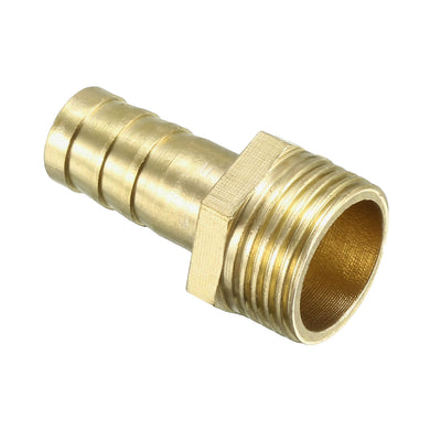 uxcell Uxcell Brass Barb Hose Fitting Connector Adapter 10mm Barbed x G3/8 Male Pipe, 1pcs