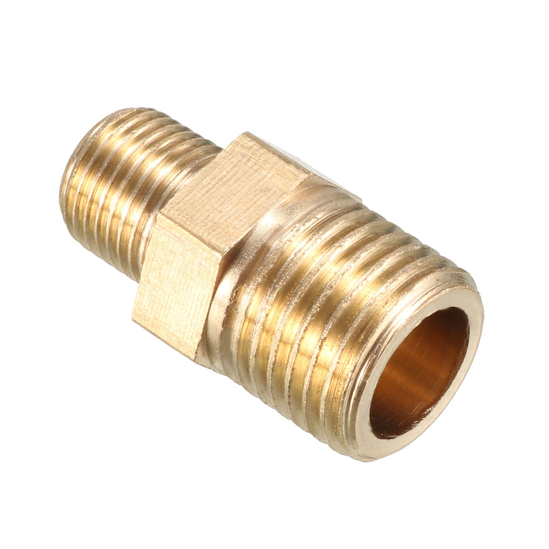 uxcell Uxcell Brass Pipe Fitting Reducing Hex Bushing 1/4 BSP Male x 1/8 BSP Male Adapter