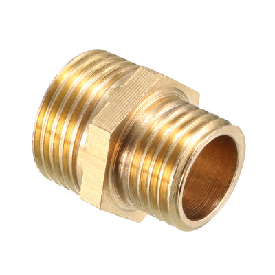 Harfington Uxcell Brass Pipe Fitting Reducing Hex Bushing 3/8 BSP Male x 1/4 BSP Male Adapter