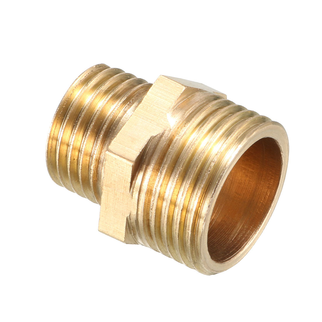 uxcell Uxcell Brass Pipe Fitting Reducing Hex Bushing 3/8 BSP Male x 1/4 BSP Male Adapter
