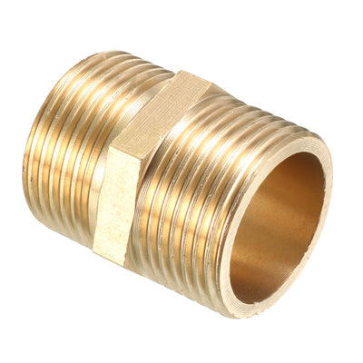 Harfington Uxcell Brass Pipe Fitting Hex Bushing 3/4 BSP Male x 3/4 BSP Male Thread Connectors