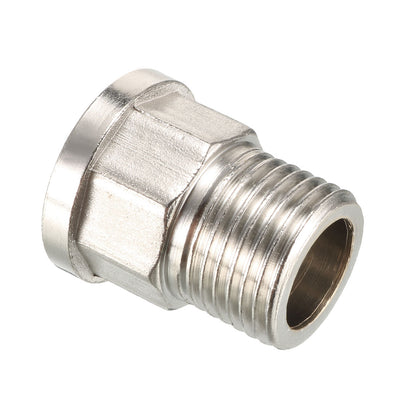 Harfington Uxcell Brass Garden Pipe Fitting Adapter 1/2 PT Male x 1/2 PT Female Coupling