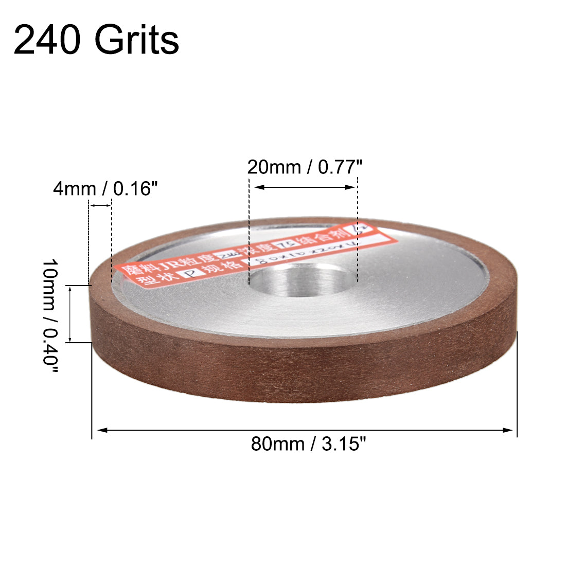 Uxcell Uxcell 3.15-Inch Diamond Grinding Wheels Resin Bonded Flat Abrasive Wheel for Carbide Metal 150 Grits 75%