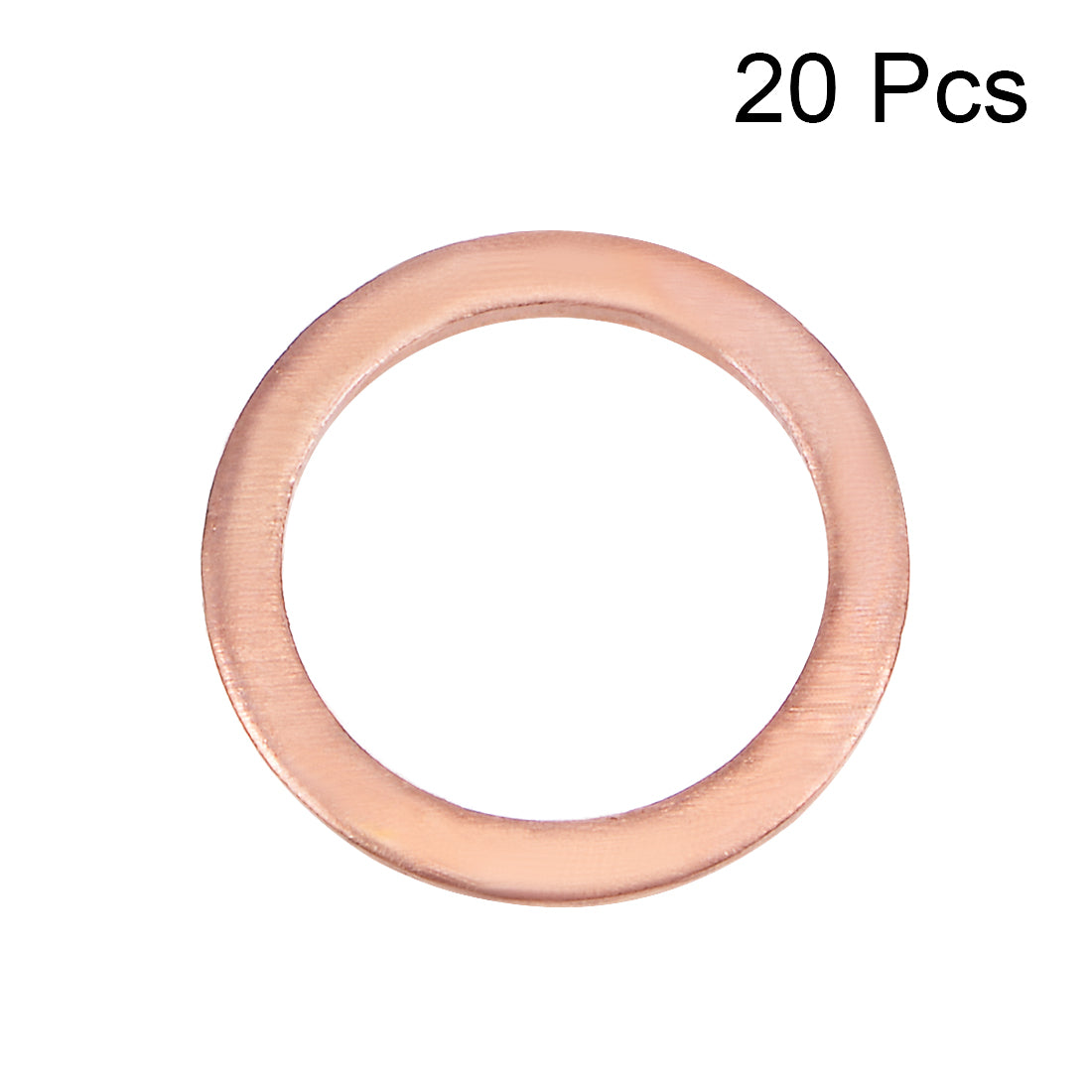 uxcell Uxcell 20Pcs 12.3mm x 16mm x 1.5mm Copper Flat Washer for Screw Bolt