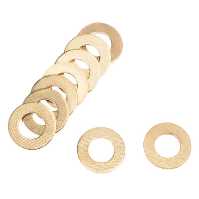 uxcell Uxcell 100Pcs 5.3mm x 10mm x 0.8mm Copper Flat Washer for Screw Bolt