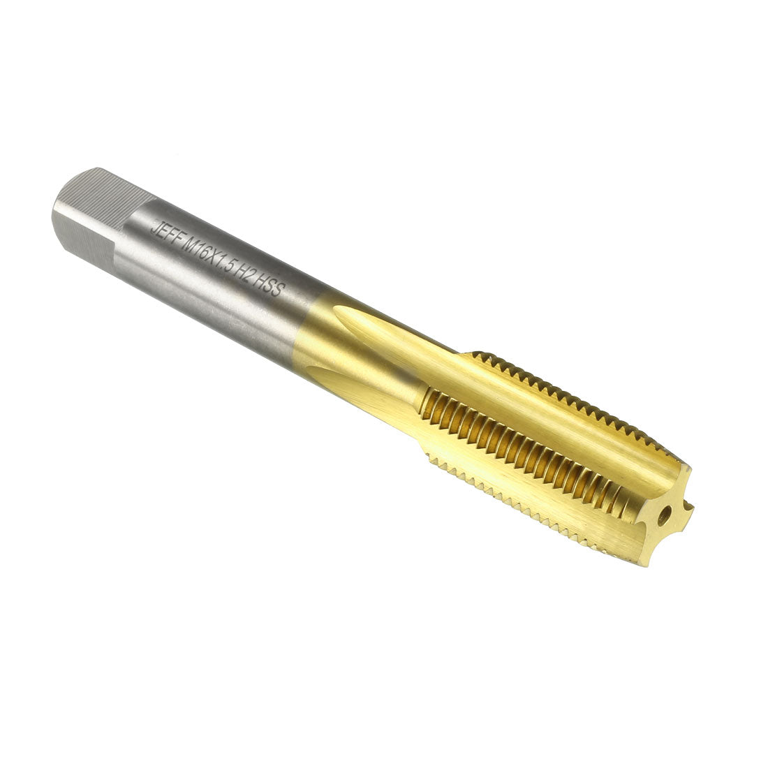 uxcell Uxcell Metric Tap M16 x 1.5 H2 Right Hand Thread Plug Ti-coated for Threading Tapping