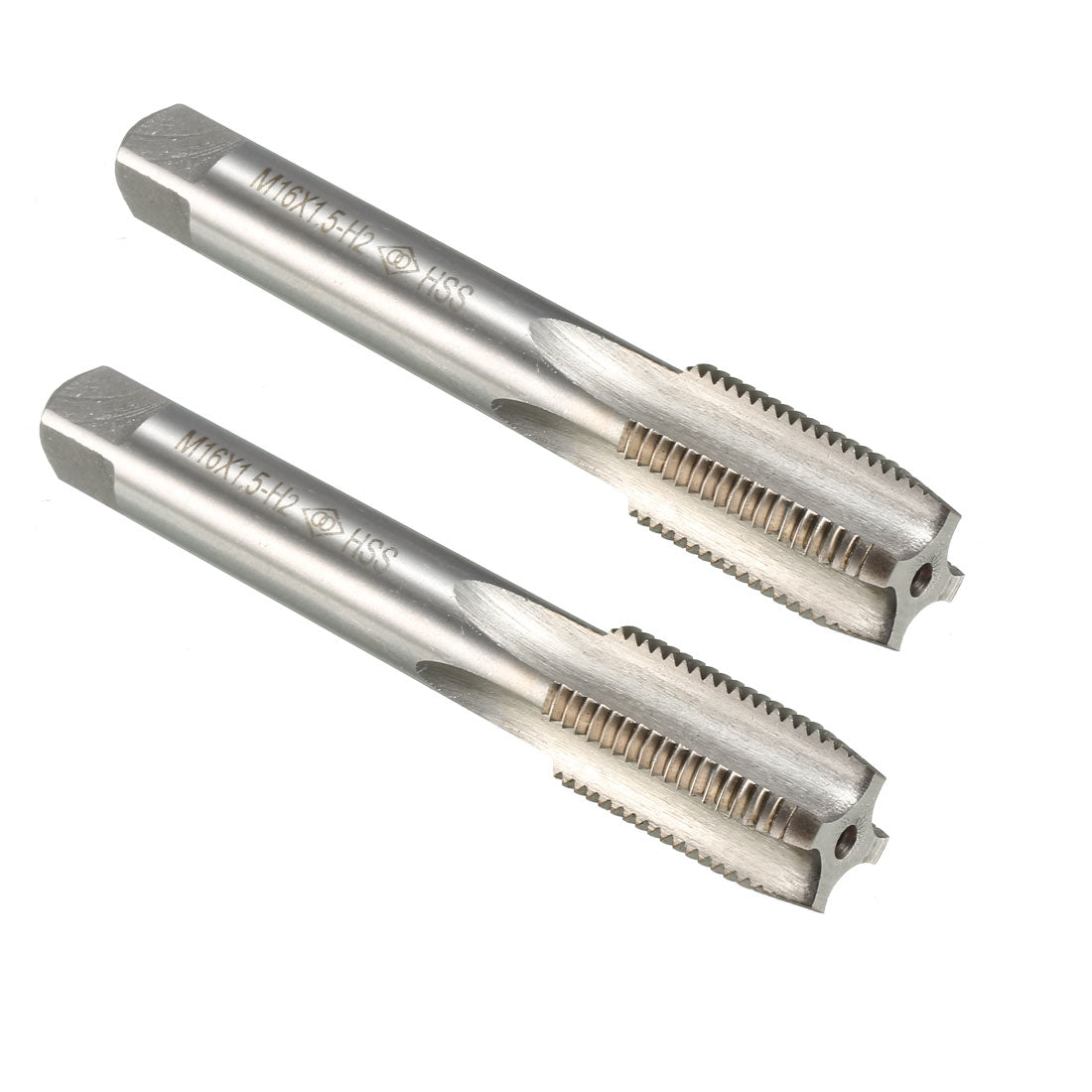 uxcell Uxcell Metric Tap M16 x 1.5mm Pitch H2 Right Hand Thread Plug  HSS for Threading Machine Electric Drill DIY 2pcs