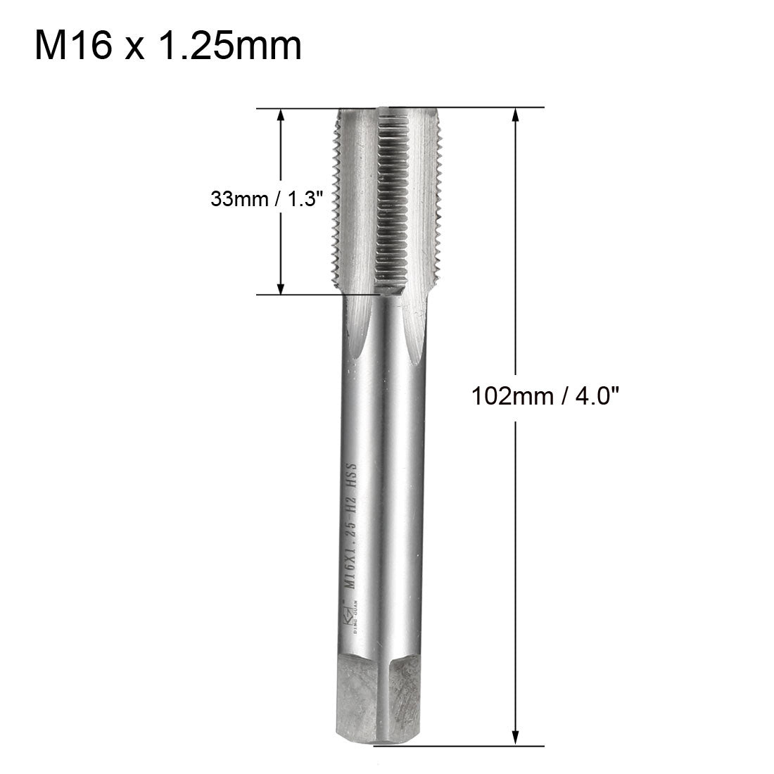 uxcell Uxcell Metric Machine Taps Straight Flutes Thread Tapping DIY Tool 2pcs