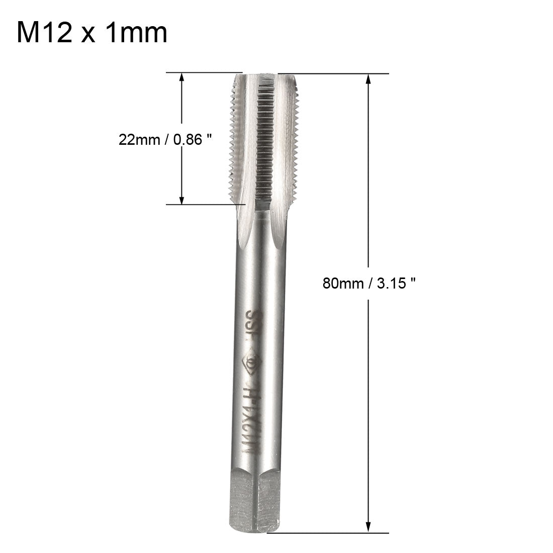 uxcell Uxcell Metric Machine Tap Straight Flute Thread Tapping DIY Tool