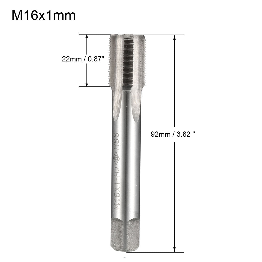 uxcell Uxcell Metric Machine Tap Straight Flute Thread Tapping DIY Tool
