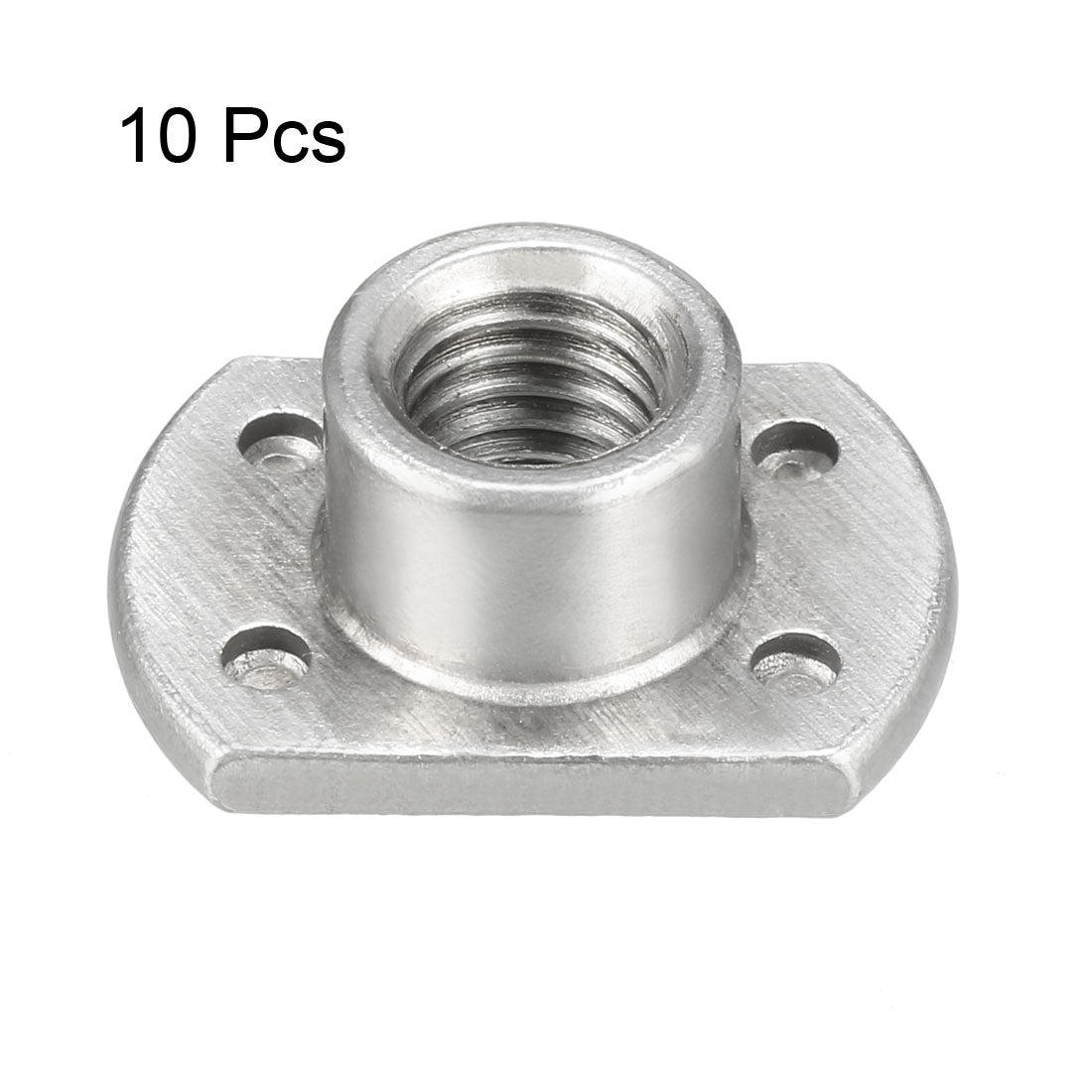 Uxcell Uxcell Weld Nuts,M8 Tab Base UNC Carbon Steel Machine Screw 4 Projection Silver 10Pcs