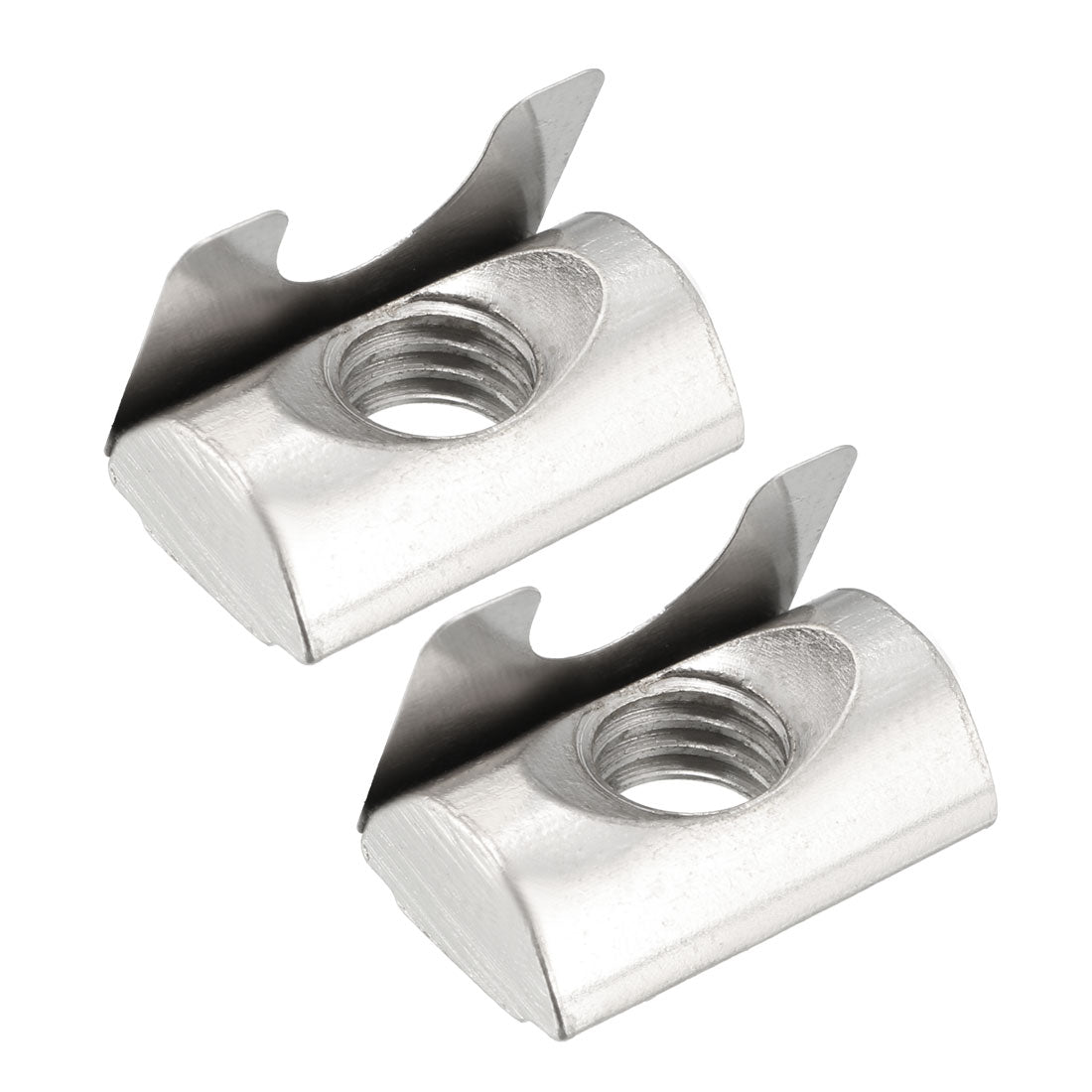 Uxcell Uxcell Roll In Spring M8 T Nuts,3030/4040 Series Universal with Spring Sheet for 8mm Slot Aluminum Profile, 10 Pcs
