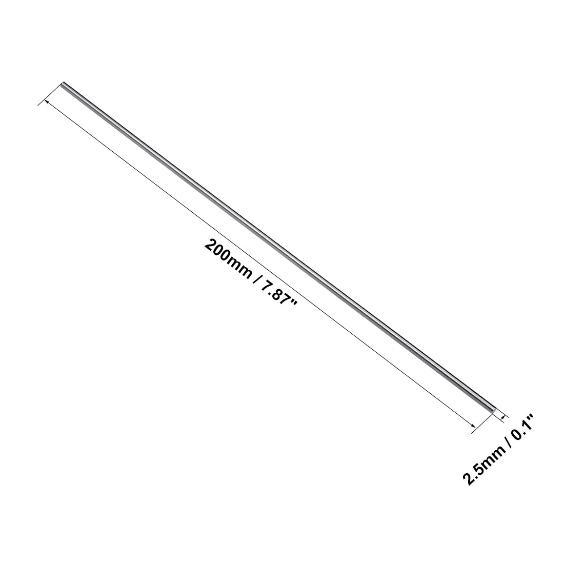 uxcell Uxcell Round Rod 200mm Length HSS Lathe Bar Stock DIY Craft Tool 2 Pcs