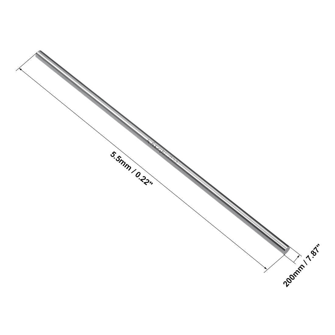 uxcell Uxcell Round Rod 200mm Length HSS Lathe Bar Stock DIY Craft Tool 2 Pcs
