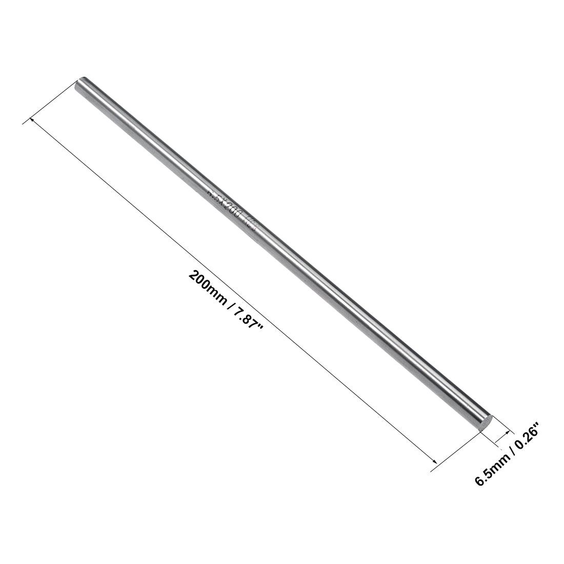 uxcell Uxcell Round Metal Rods 6.5mm x 200mm High Speed Steel (HSS) Lathe Bar Stock 1 Pcs