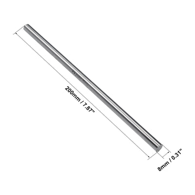 Harfington Uxcell Round Rod 200mm Length HSS Lathe Bar Stock DIY Craft Tool 2 Pcs