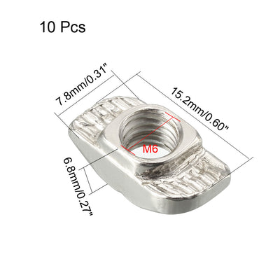 Harfington Uxcell Sliding T Slot Nuts, M6 Thread for 3030 Series Aluminum Extrusion Profile 10pcs