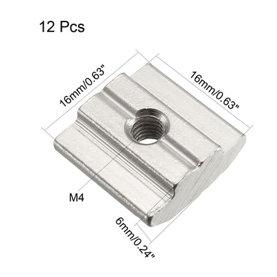 Harfington Uxcell Slide in T-Nut,  Threaded for 3030 Series Aluminum Extrusions Profile 12 Pcs