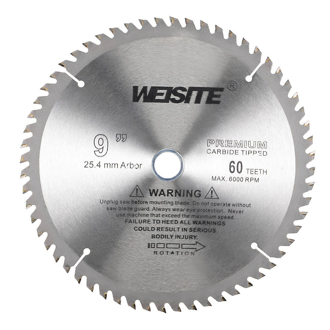 Uxcell Uxcell 9" Circular Saw Blade, 40T 3/4" Arbor, Wood Tungsten Carbide Tipped Slitting Saw