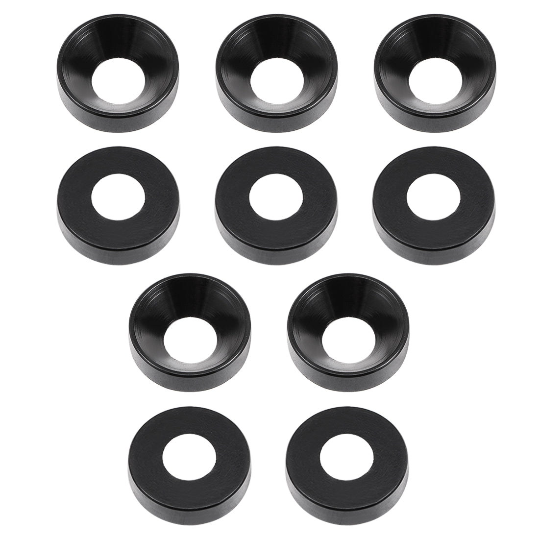 Uxcell Uxcell 10 Pcs 12mm x 5mm x 3.2mm Aluminum Alloy Countersunk Washer Silver