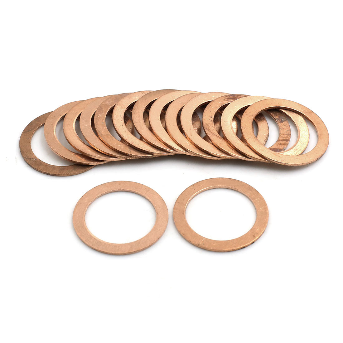 Harfington 15pcs 21mm Inner Diameter Copper Washers Flat Sealing Gaskets Ring
