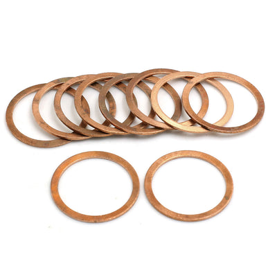 Harfington 10pcs 26mm Inner Dia Copper Washers Flat Sealing Gaskets Ring for Car