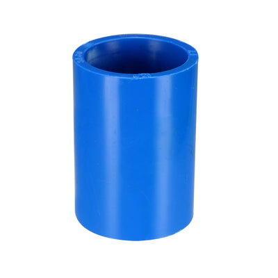 Harfington Uxcell 25mm Straight PVC Pipe Fitting Coupling Adapter Connector Blue 5Pcs