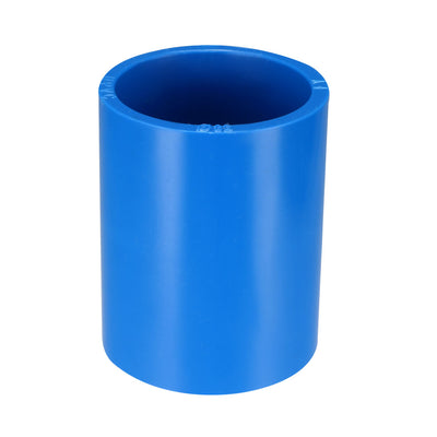 Harfington Uxcell 32mm Straight PVC Pipe Fitting Coupling Adapter Connector Blue 5 Pcs