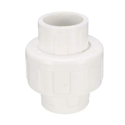 uxcell Uxcell 20mm Slip x 20mm Slip PVC Pipe Fitting Union Solvent Socket Quick Connector 4pcs