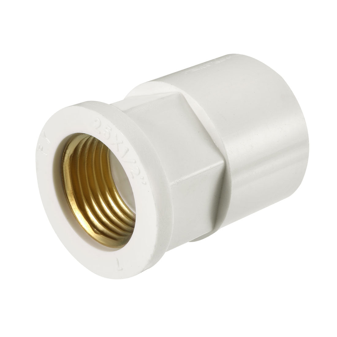 uxcell Uxcell 25mm Slip x 1/2 PT Female Brass Thread PVC Pipe Fitting Adapter 2 Pcs
