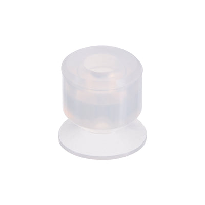 Harfington Uxcell Clear White Soft Silicone Waterproof  Miniature Vacuum Suction Cup 10mmx5mm Bellows Suction Cup